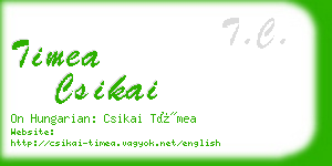 timea csikai business card